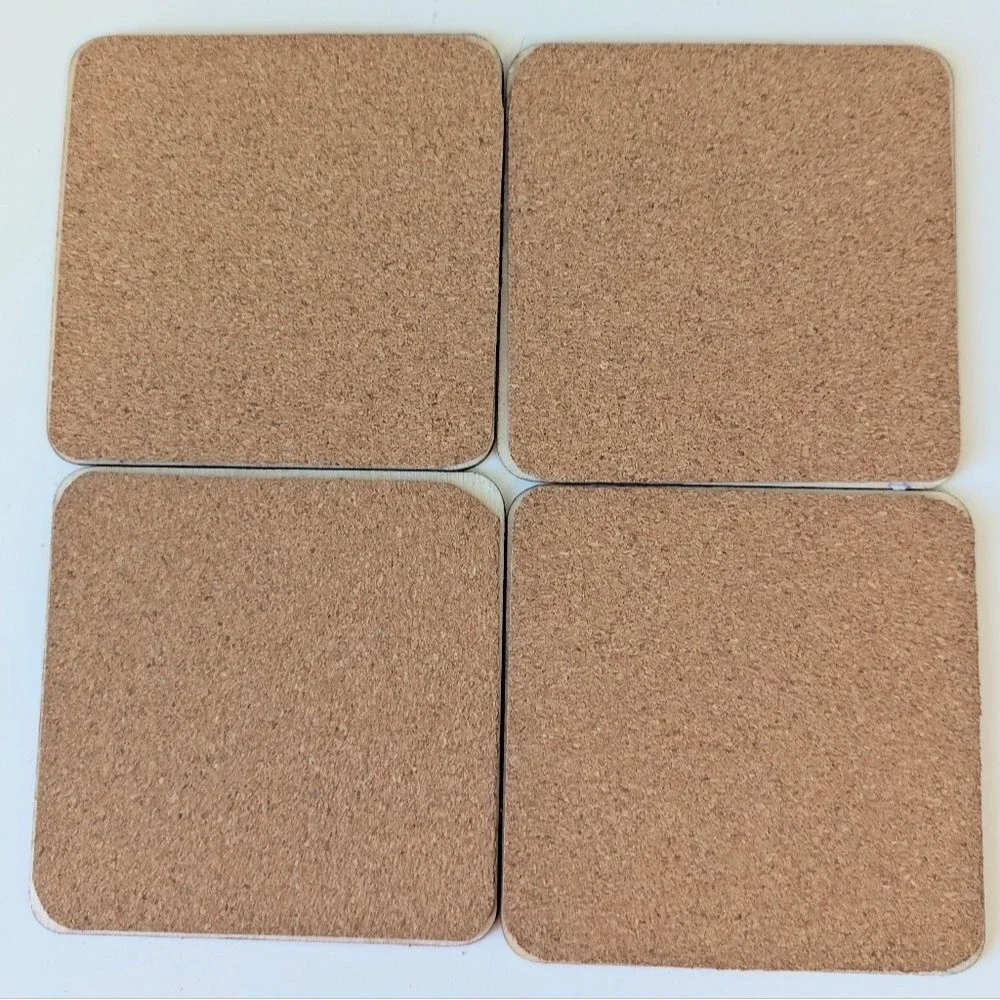 Set Of 4 Handmade Coasters Preppy Coastal Cottage Beachy Entertaining Hostess